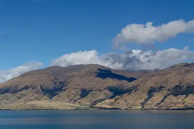 Northern part of Lake Wanaka with surrounding mountains, New Zealand