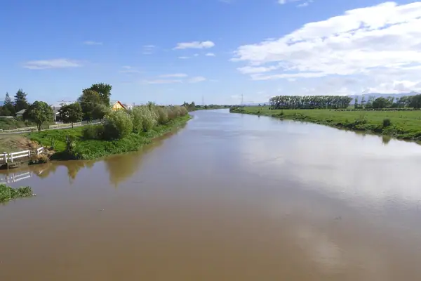 Piako River, from Bridge at Ngatea 1
