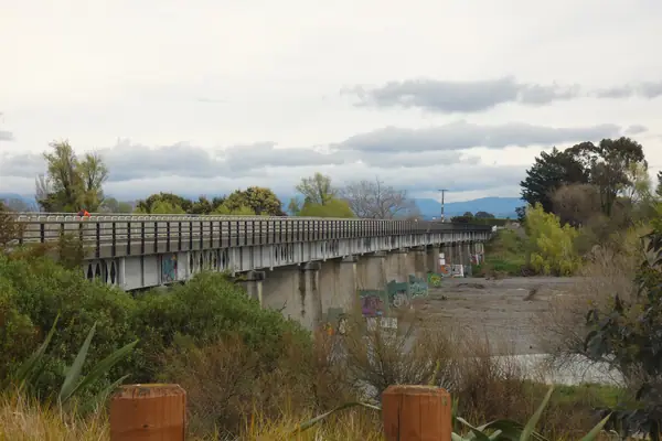 Black Bridge from north-side walking trail near Haumoana, September 2026