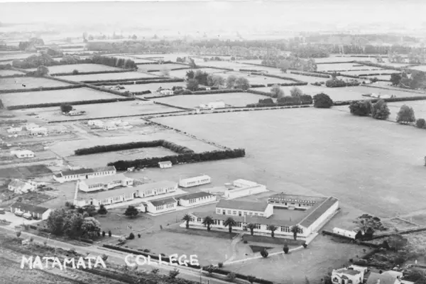 Matamata College (Matamata New Zealand) aerial photo (probably 1940s)