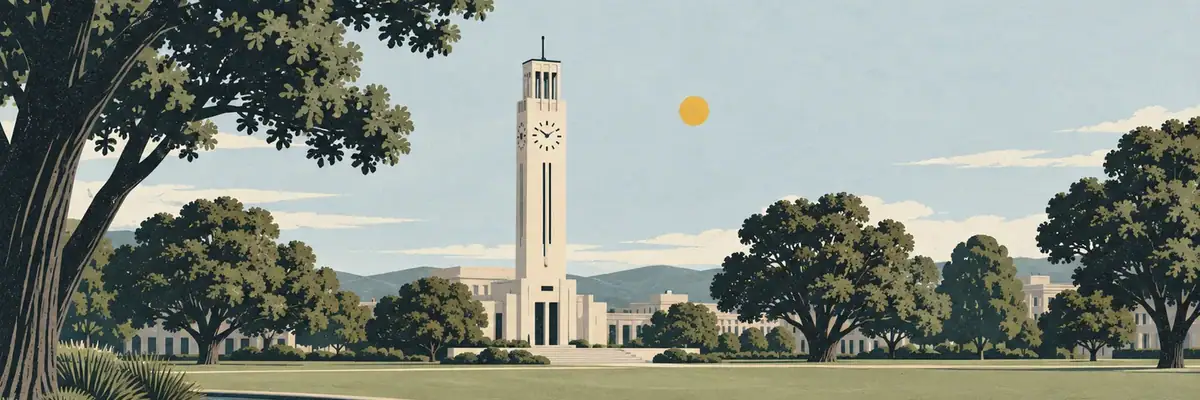 Screen-print illustration of Palmerston North Clock Tower